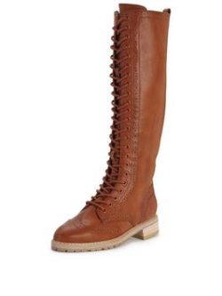 Shoe Box Nightingdale Brogue Knee Boots